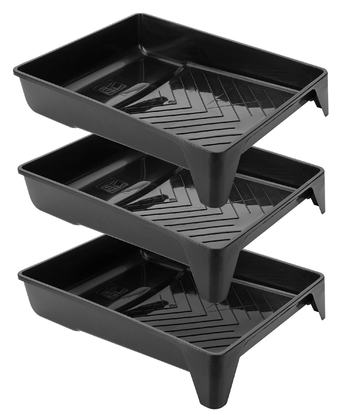 Bates Choice 9-inch paint tray 3-pack for efficient roller loading.