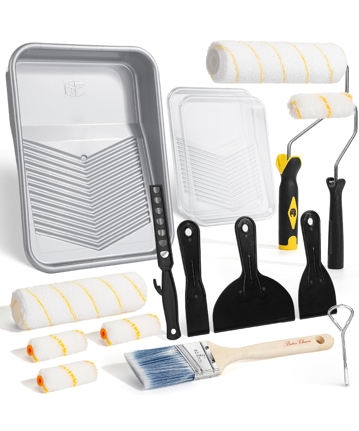 Bates Choice 9-inch roller kit tray for smooth, even paint.