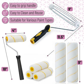 Bates Choice 9-inch roller frame for broad coverage.