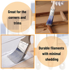 Bates Choice angled brush on wall shows clean edges.