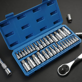 Bates Choice case opened showing organized drive sizes from 1/4 to 1/2 inch.