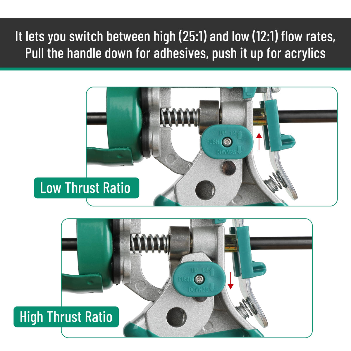Bates Choice ergonomic handle reduces fatigue during long jobs