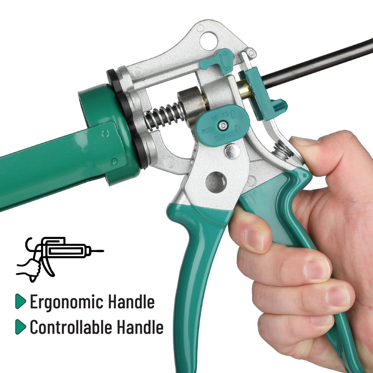 Bates Choice smooth release minimizes tool wobble during use