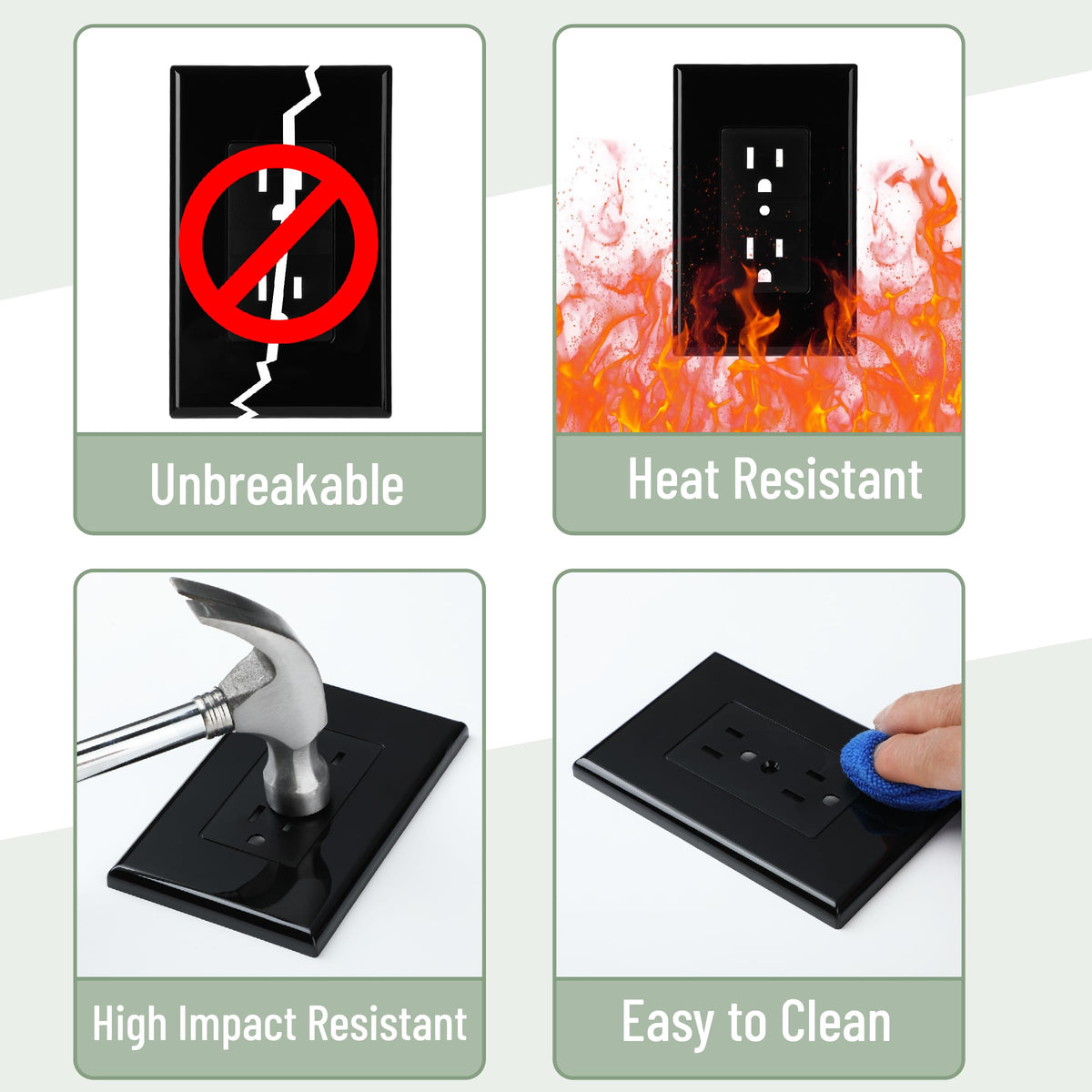 Standard size 4.98 x 3.18 inches for broad outlet compatibility.