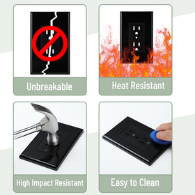 Standard size 4.98 x 3.18 inches for broad outlet compatibility.