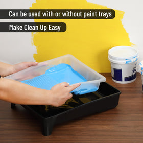 Bates Choice disposable liners minimize direct paint contact and tray wear.