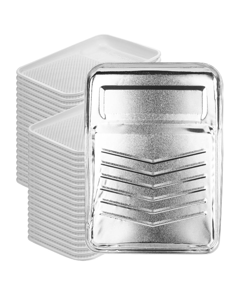 Bates Choice metal 9-inch tray ready for heavy-duty painting tasks.