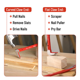 Bates Choice Cat's Paw with durable steel tips supports steady nail removal.