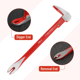 Bates Choice nail puller with red handles offers comfortable non-slip grip.