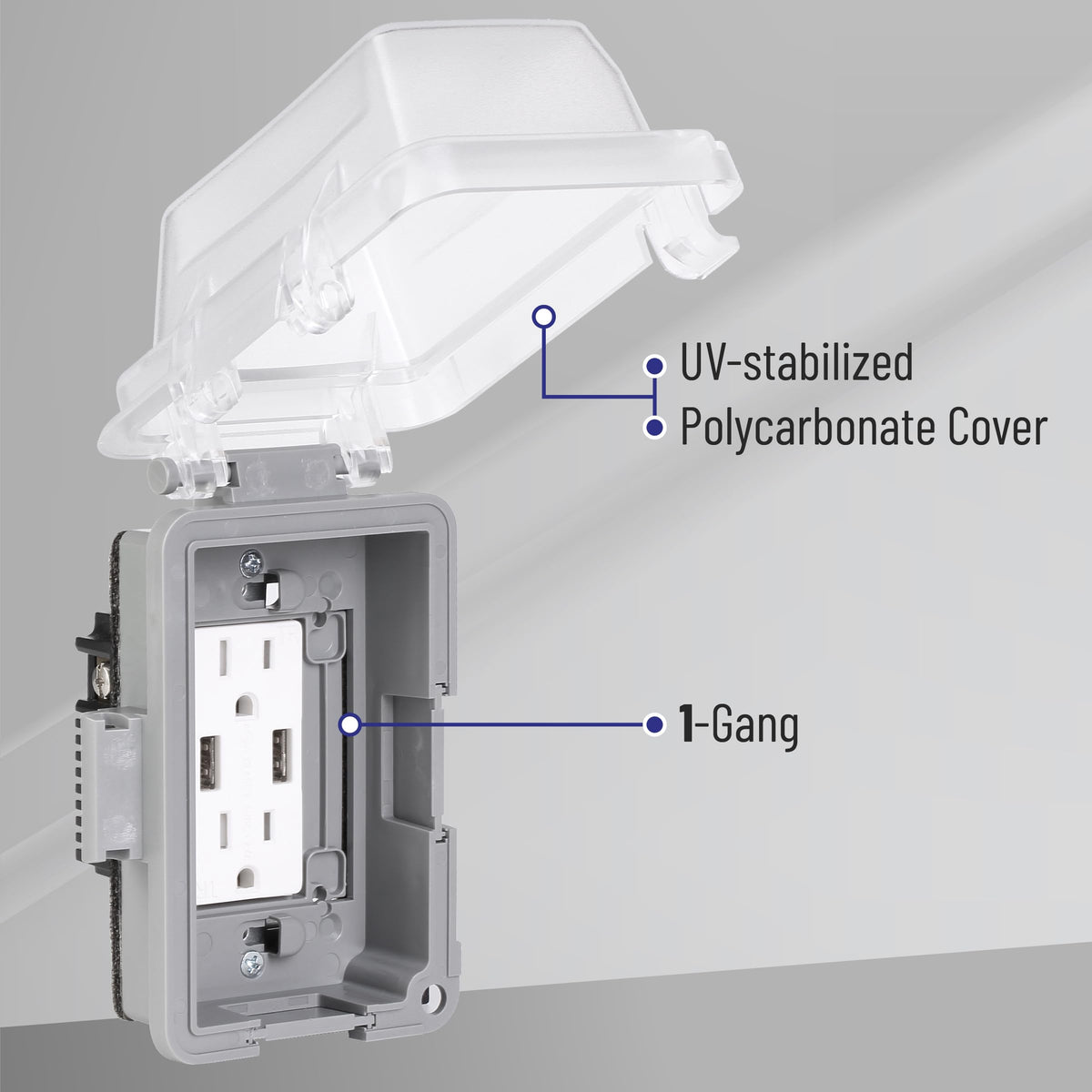 Bates Choice polycarbonate construction offers durable UV-stabilized weather resistance