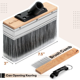 Bates Choice premium synthetic bristles glide smoothly for consistent staining results.