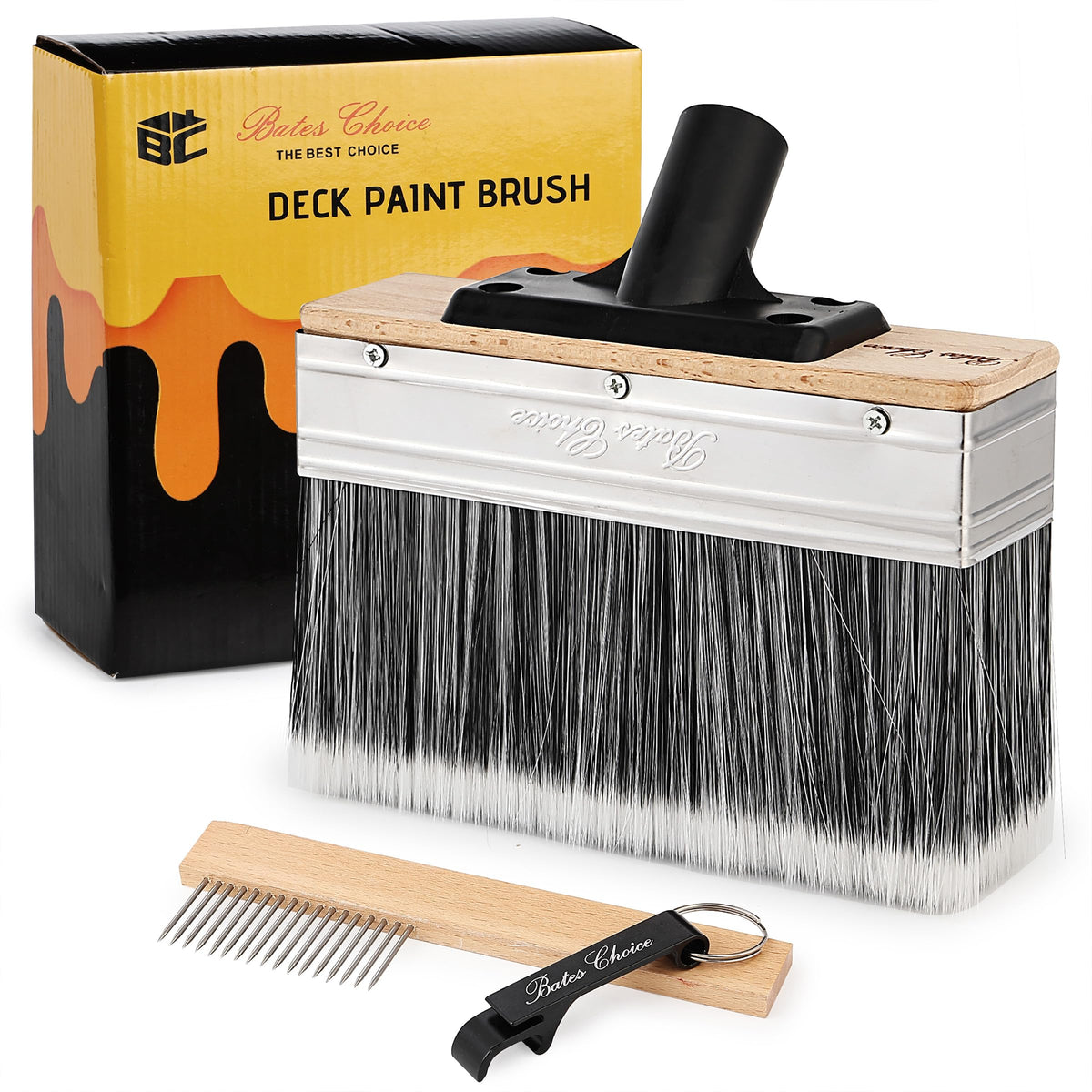 Bates Choice brush delivers a professional finish on decks and fences.