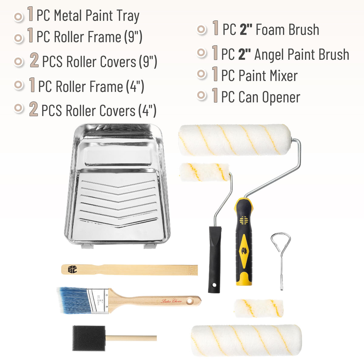 Bates Choice 9-inch roller covers deliver quick, uniform paint distribution.