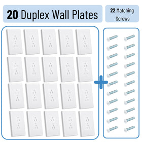 Bates Choice single-gang wallplate front view fits standard boxes securely.