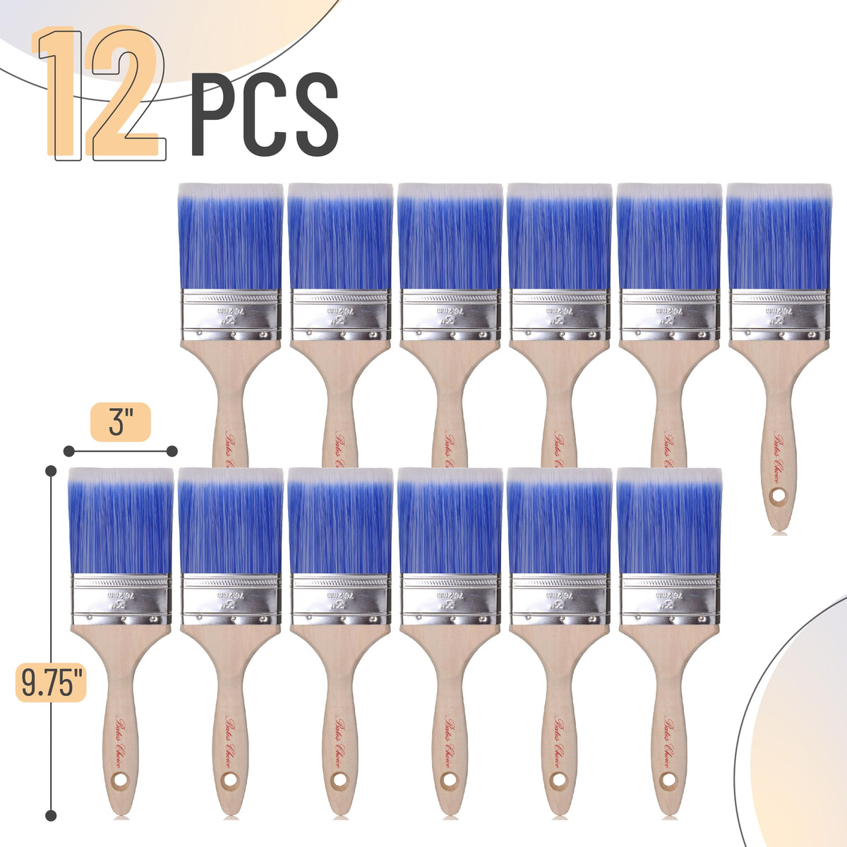 Bates Choice synthetic bristles provide even coats on surfaces.