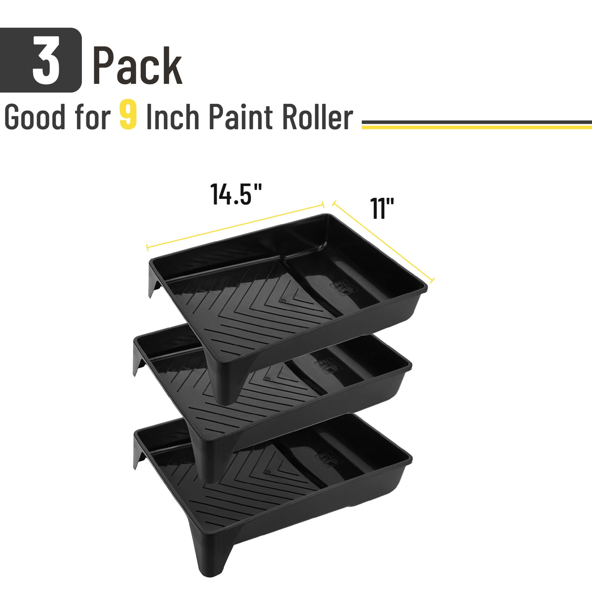Bates Choice textured ridge tray improves even paint distribution.