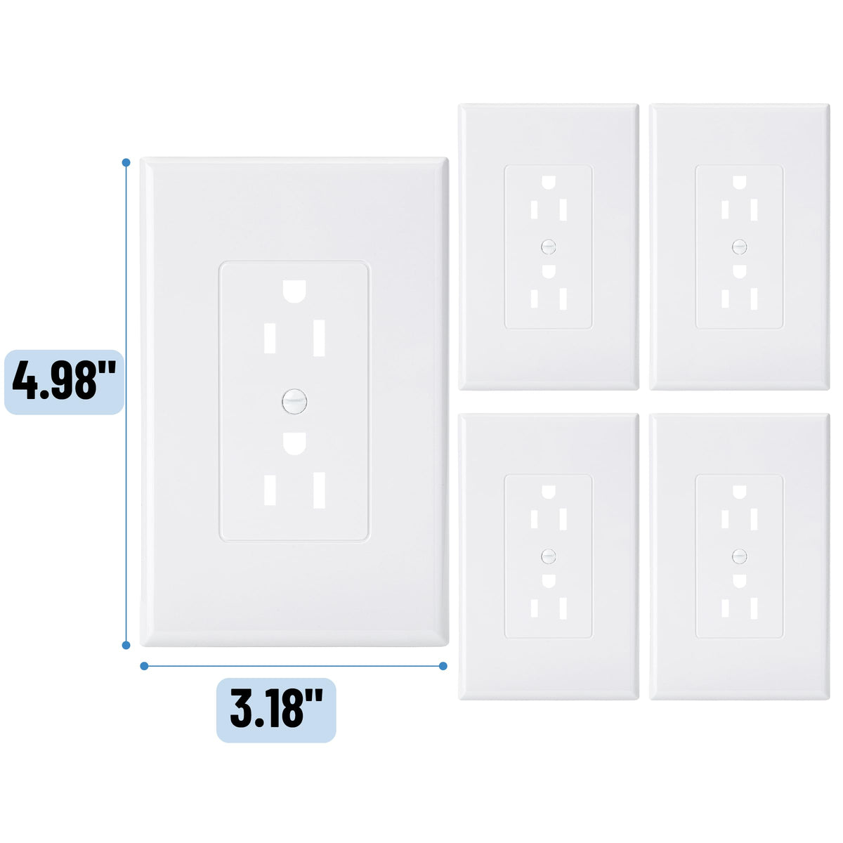 Bates Choice thermoplastic wall plate, shatter-resistant for daily use.