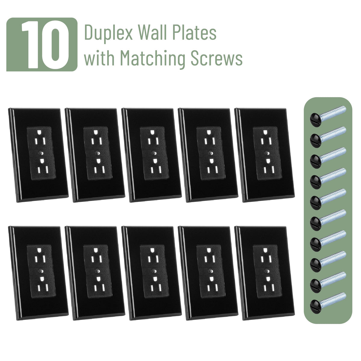 Bates Choice wall plate with included hardware enables quick installation.