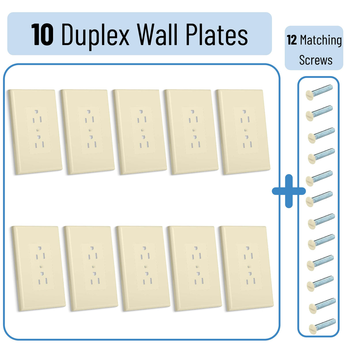 Bates Choice wall plate made of unbreakable plastic for long-lasting protection