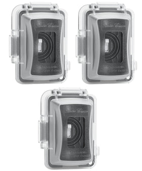 Bates Choice weatherproof outlet cover front view shields outdoor outlets from weather.