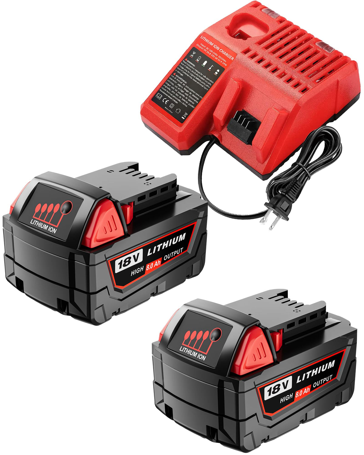BatFance 18V 8.0Ah battery extends runtime for Milwaukee tools.