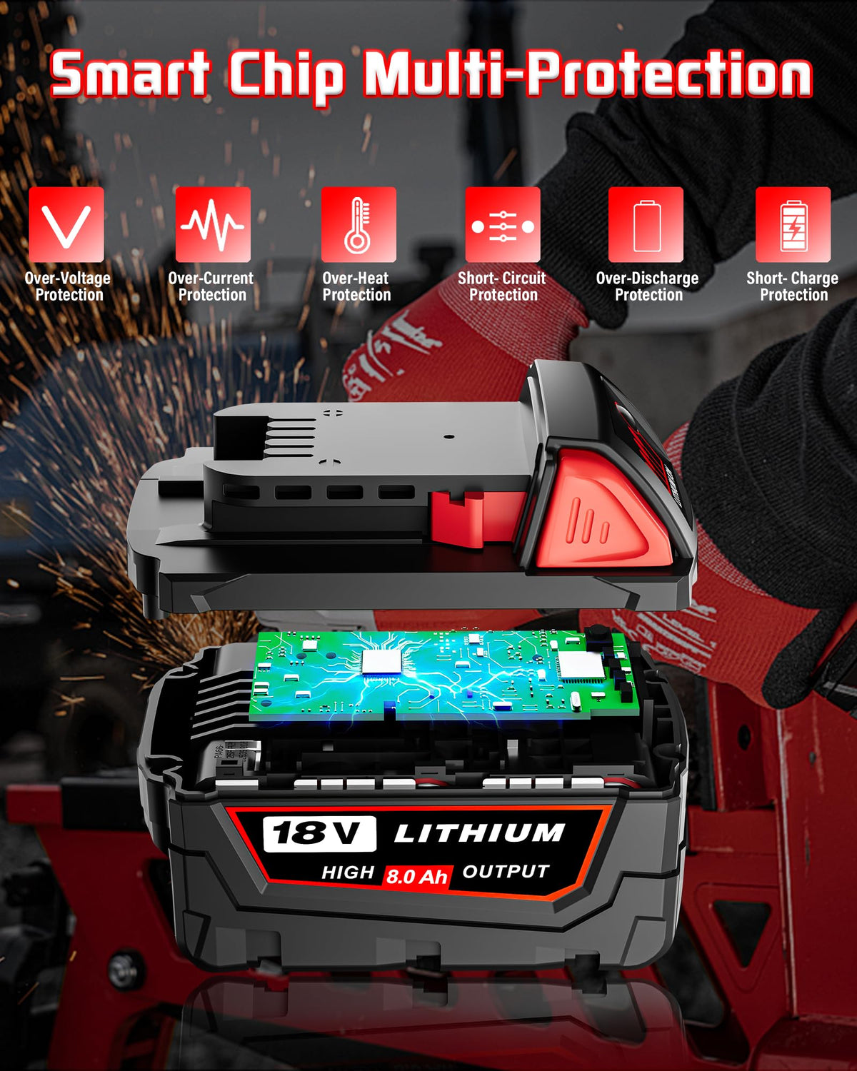 BatFance BMS safeguards against overheating during use.