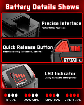 BatFance Milwaukee 18V compatibility for reliable replacements.