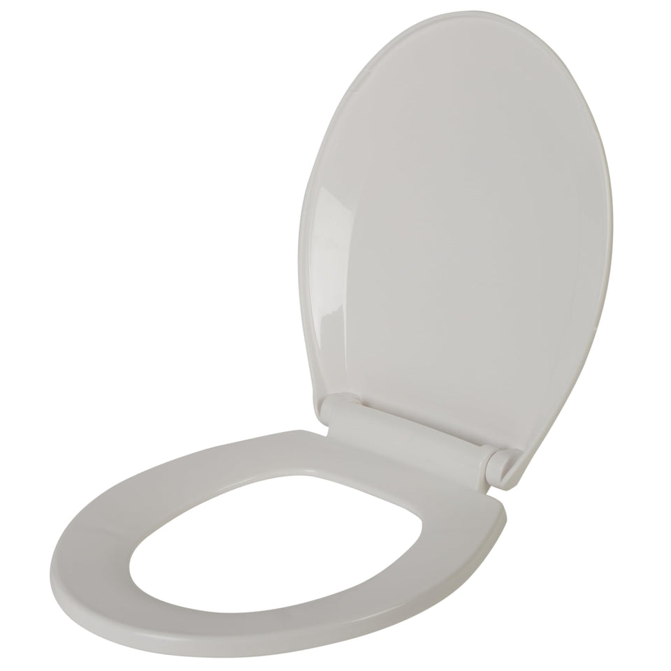Bath Bliss Deluxe Round Seat with white gloss finish for a sleek, durable look.
