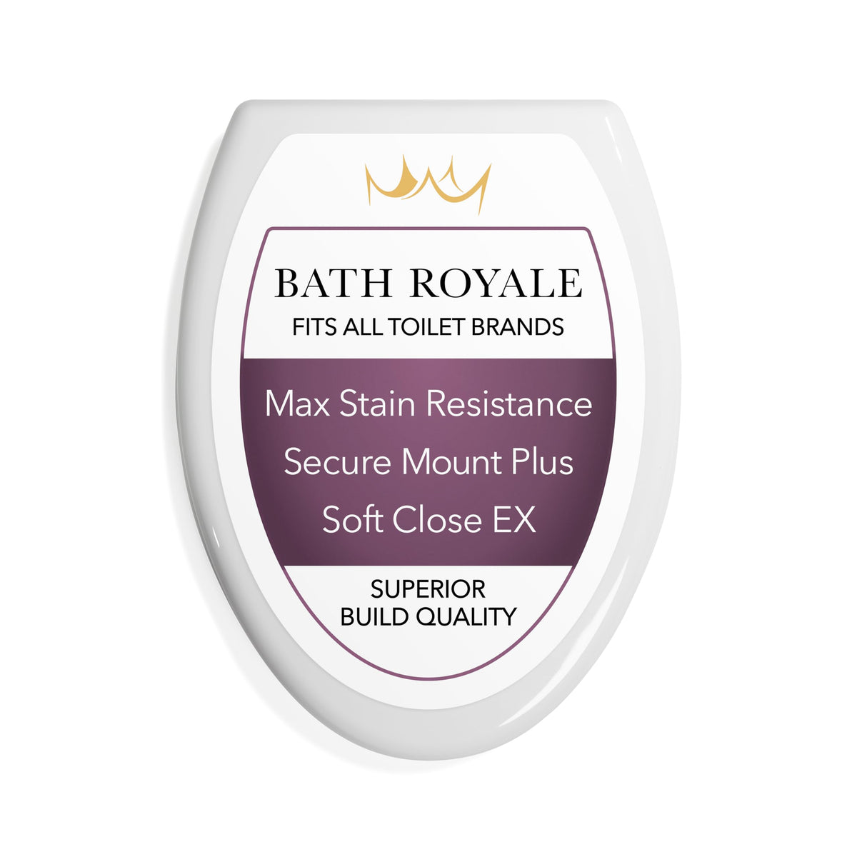 Bath Royale BR501-00 slow close seat reduces noise during bathroom visits