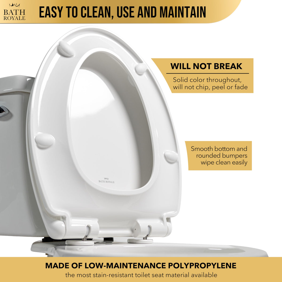 Bath Royale BR501-00 stainless steel hardware ensures secure installation