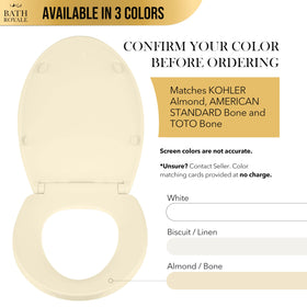 Bath Royale BR501-02 color-match sample card confirms Almond or Bone shade