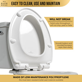Bath Royale BR501-02 easy-clean underside with rounded edges