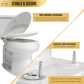 Bath Royale BR500-00 quick-release hinge, thorough cleaning access for hygiene