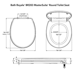 Bath Royale universal-fit design suits many toilet brands