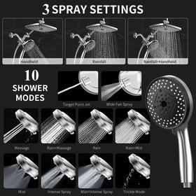BatheCo handheld sprayer with 10 functions offers versatile cleaning and rinsing