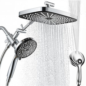 BatheCo rain shower head 12-inch square delivers full-body coverage for a spa-like shower