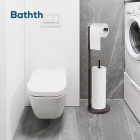 Bathth bronze toilet paper holder stand installs quickly with included screws