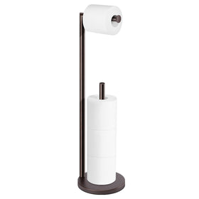 Bathth bronze toilet paper holder stand front view with four-roll capacity