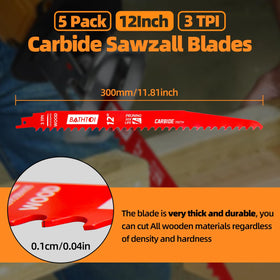 BATHTOI 12-inch carbide blade for branches cutting provides clean trims