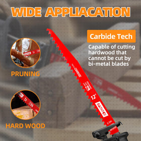 BATHTOI 12-inch carbide blade for hard wood cutting delivers durable performance