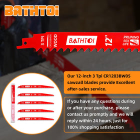 BATHTOI 12-inch carbide blade for Sawzall compatibility enables quick cuts