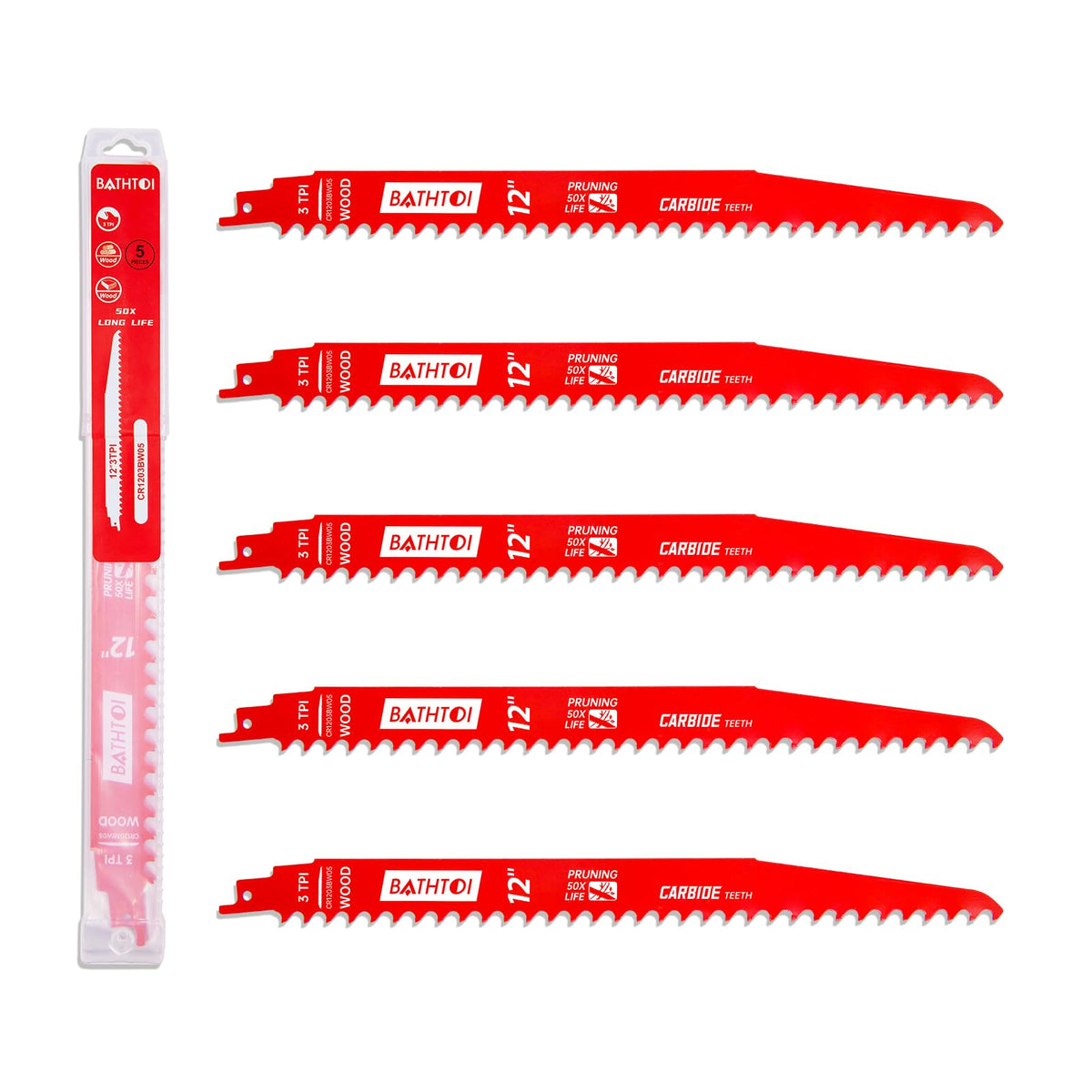 BATHTOI 12-inch carbide blade for wood cutting offers longer life