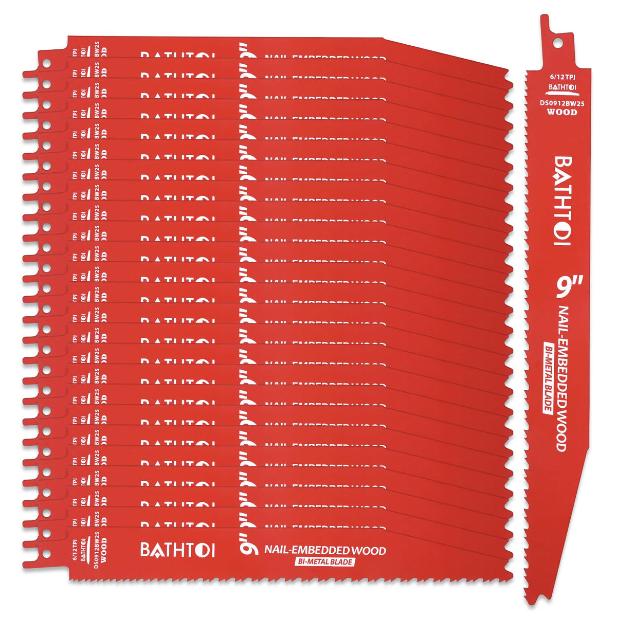 BATHTOI 25-pack blades pack for durable, versatile wood cutting