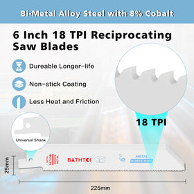 BATHTOI bi-metal steel core blades deliver durability for challenging metal cutting tasks.
