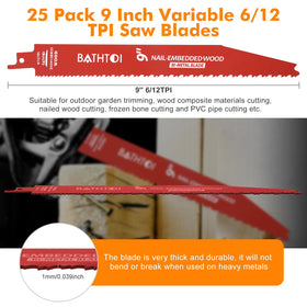 BATHTOI blade cutting nail-embedded wood with reduced binding