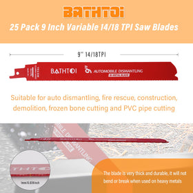 BATHTOI 9-inch blade ideal for PVC pipe cutting