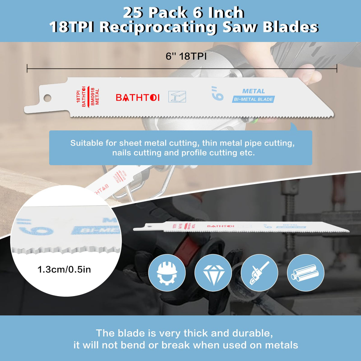 BATHTOI sheet metal cuts cleanly across 1.5–4 mm thickness.