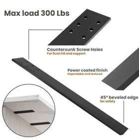 BATODA 16-inch countertop bracket side view highlighting slim concealed profile