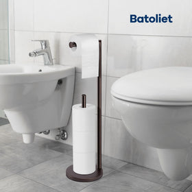 Batoliet bronze stand measures 24.8 x 6.6 x 5 inches for compact bathrooms.