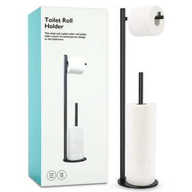 Batoliet toilet paper holder stand front view with four-roll capacity for convenient bathroom supply.